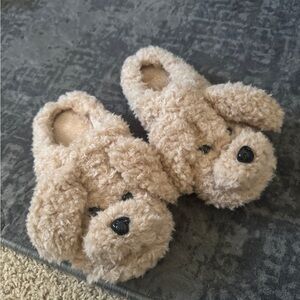 Never Worn Fuzzy Dog Slippers